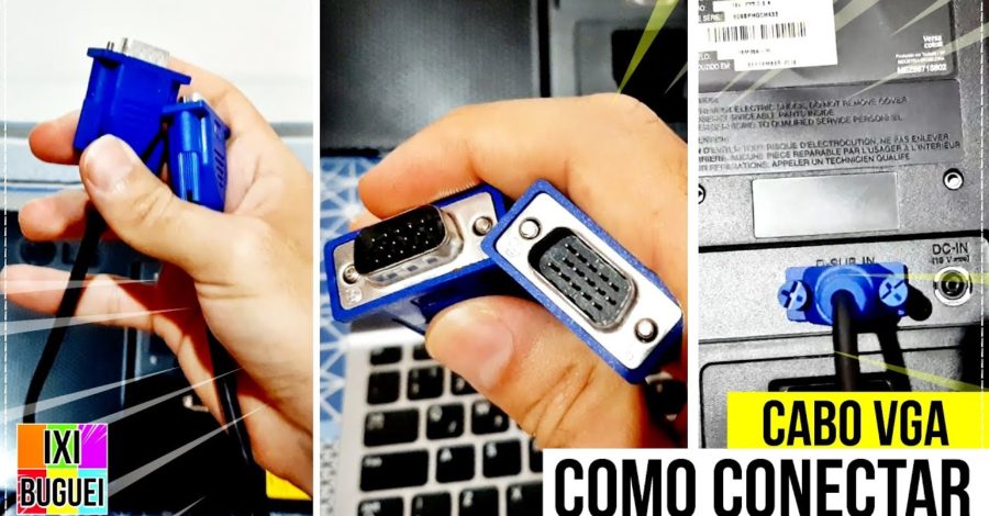 Como Conectar Cabo VGA no Computador e Monitor | ( Conectar Cabo azul no PC / Notebook )