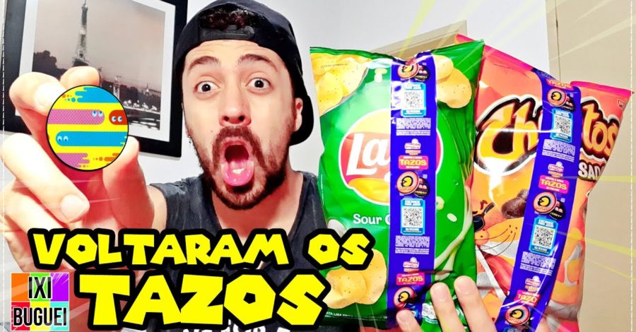 Tazos Elma Chips Voltaram Dentro do Salgadinho | Tazo Edição Pac-Man