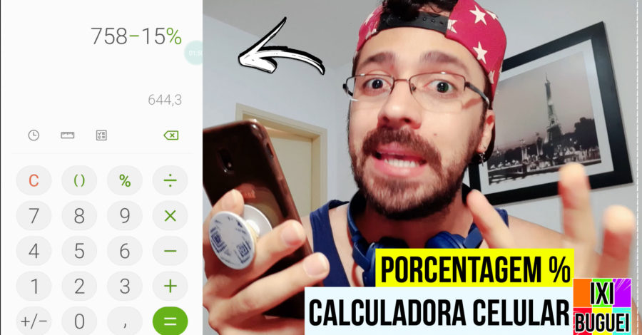 Como fazer cálculo Porcentagem na Calculadora do Celular %