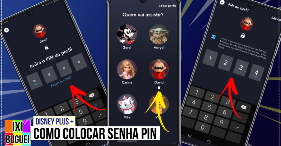 Como Colocar Senha no Disney Plus + ( PIN do Perfil ) pelo Celular, Computador ou Televisão