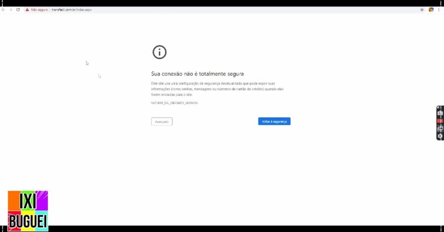 Erro: Sua Conexão não é totalmente Segura ao acessar site