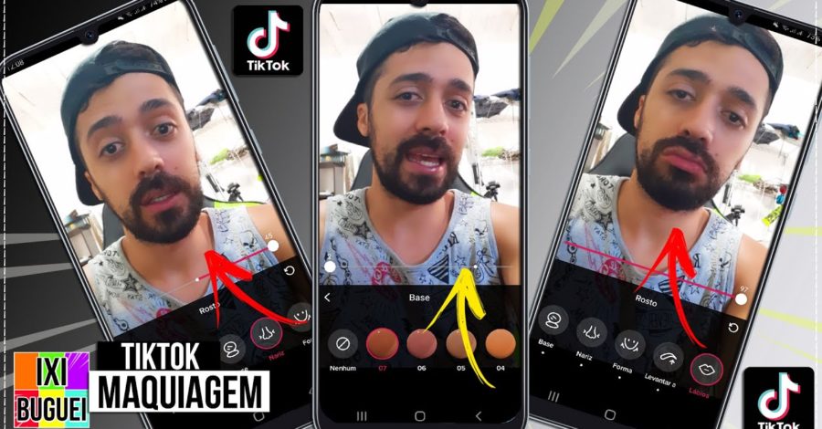 Função Maquiagem no TikTok | Fazer Make-Up no rosto ( Efeito )