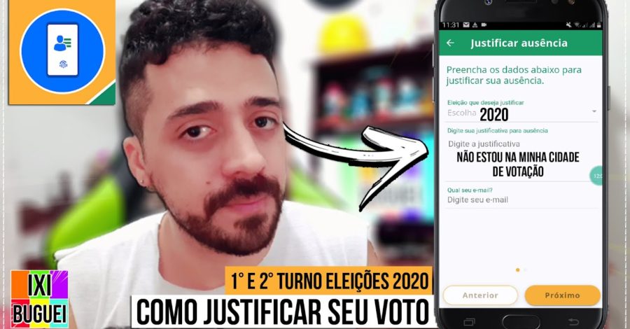 Como Justificar Voto 2020 Online Pelo Celular / Pela Internet ( Passo a Passo Eleições 1° 2° Turno )