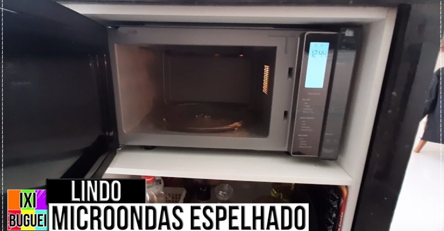 LINDO! Um Pouquinho do Micro-ondas Brastemp BMG45AR Espelhado 32 Litros com Grill e Painel Integrado