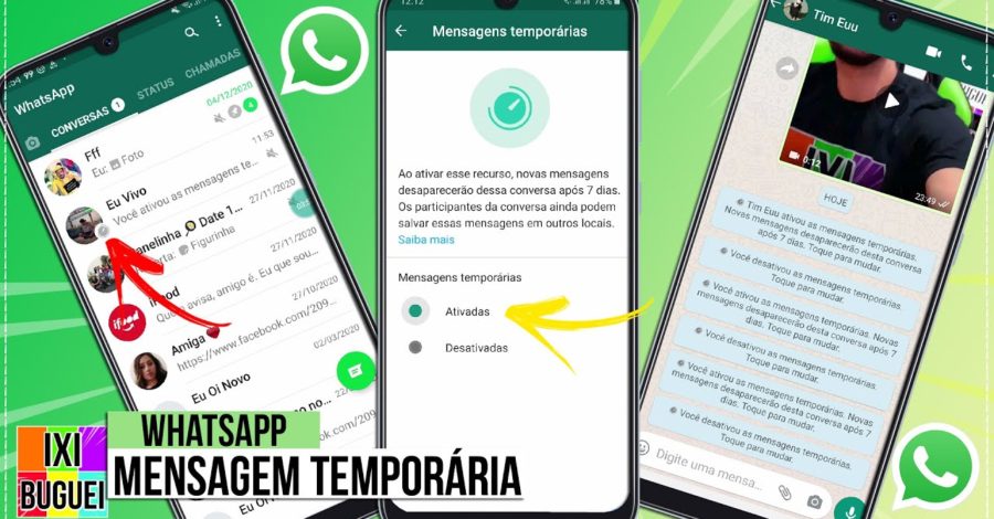 Como Ativar e Desativar Mensagem Temporária No Whatsapp ( Atualizado )