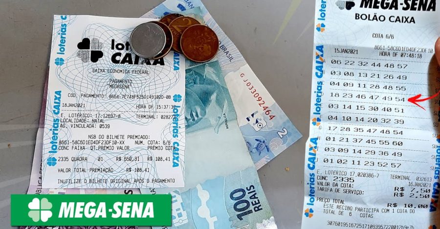 GANHEI! ACERTEI 4 NÚMEROS NA MEGA SENA, FIZ A QUADRA NO BOLÃO, VEJA QUANTO GANHEI