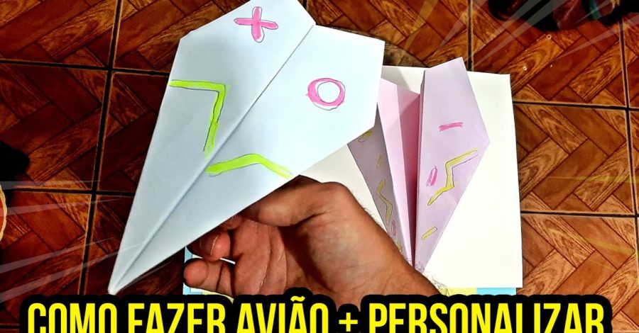 COMO FAZER AVIÃO DE PAPEL FÁCIL + PERSONALIZAR ( AVIÃOZINHO DE A4 )
