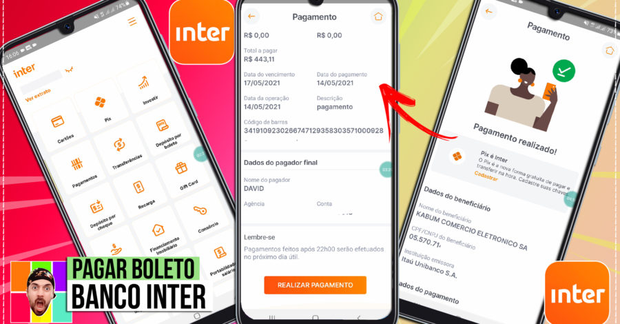 COMO PAGAR UM BOLETO NO APP DO BANCO INTER ( PASSO A PASSO ) / LINHA DIGITAVEL
