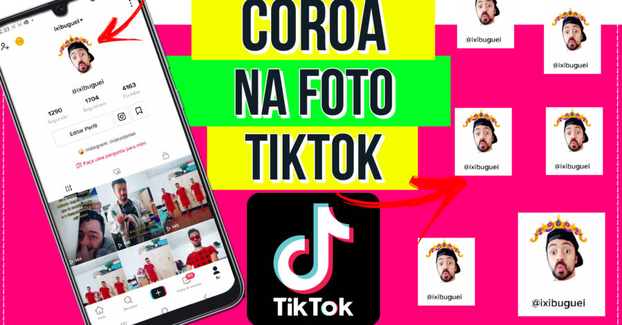 COMO COLOCAR COROA NA FOTO DO PERFIL DO TIKTOK, MOLDURA DE ESPELHO MÁGICO