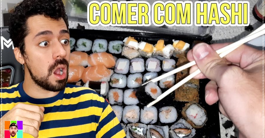 DICA: COMO PEGAR COMIDA JAPONESA COM HASHI ( PALITOS DE MADEIRA )