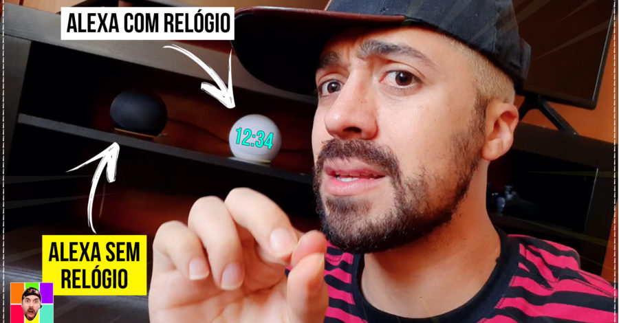 VEJA QUAL A DIFERENÇA DA ALEXA SEM RELÓGIO Preta E ALEXA COM RELÓGIO Branca ( Echo Dot 4ª Geração )