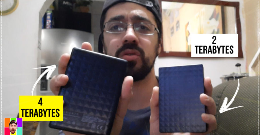 HD EXTERNO 4 TERABYTES SEAGATE ( COMPARANDO ESPESSURA COM O DE 2 TB ) + BÁSICO UNBOXING