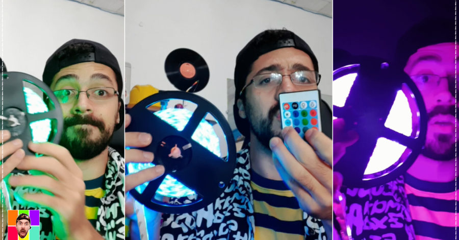 Fita LED Colorida e Adesiva ( Luz Muda de Cor ) Com Controle