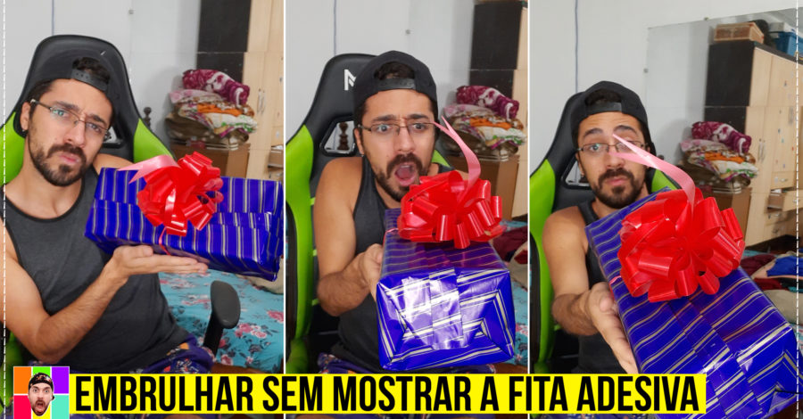 DICA: COMO EMBRULHAR PRESENTE SEM MOSTRAR A FITA ADESIVA ( COM PAPEL DE PRESENTE )