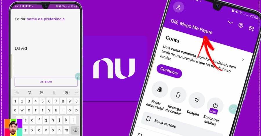 COMO MUDAR O NOME INICIAL DO CARTÃO DE CRÉDITO NUBANK