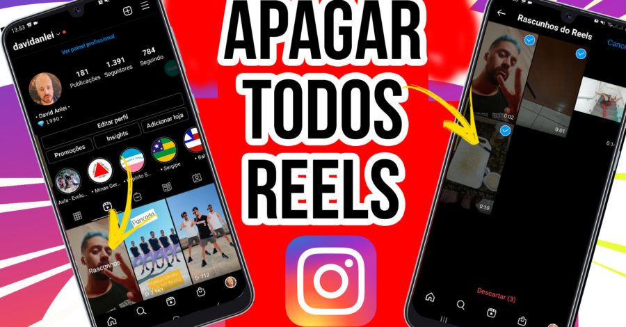 Como APAGAR Vários ou TODOS Rascunhos Reels do Instagram de uma só vez ( Função Rels | Vídeos )