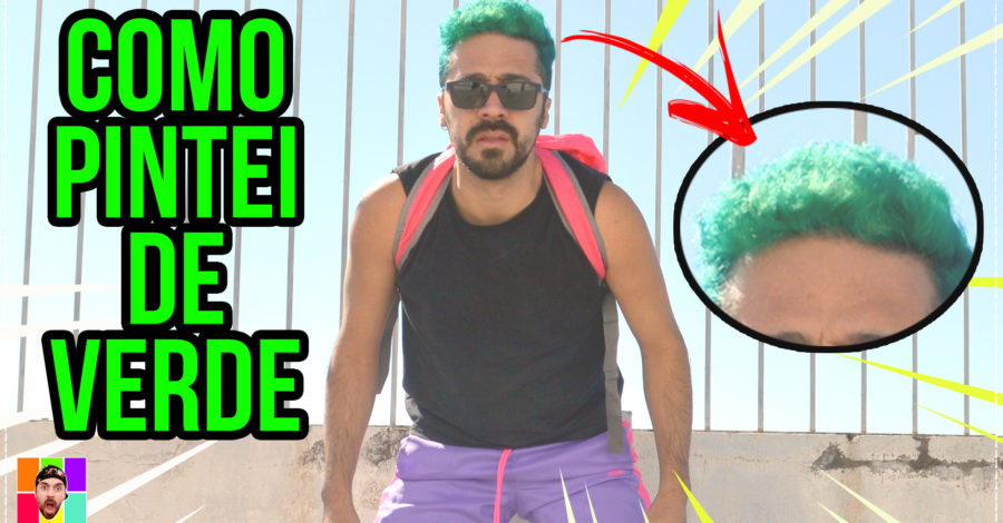 Como Pintei meu Cabelo de VERDE e COMO Ficou ( Cabelo Colorido )