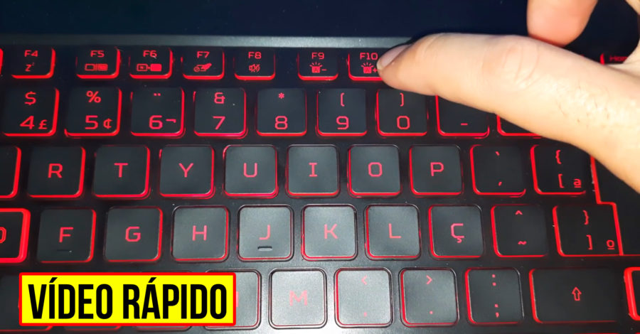 Como Apagar, Acender, Diminuir ou Aumentar a Luz Vermelha do Teclado do NOTEBOOK Nitro 5 ( Acer )