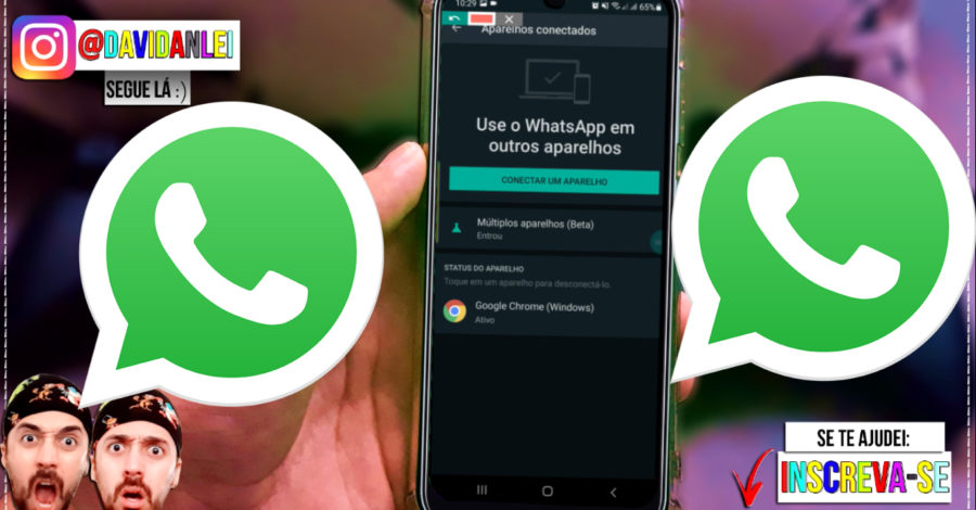 ONDE CLICAR PARA CONECTAR WHATSAPP EM OUTROS APARELHOS ( ATÉ 4 )
