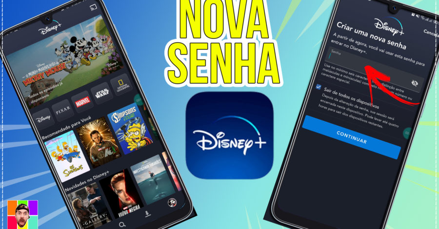 Como alterar, TROCAR a senha da conta Disney + ( Criar uma Nova Senha )