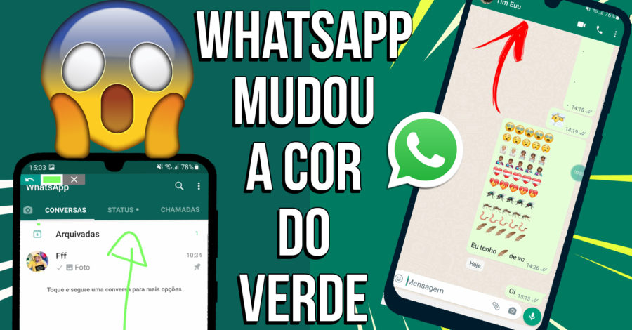 QUEM VIU? WHATSAPP MUDOU DE COR, MUDOU O TOM DO VERDE!