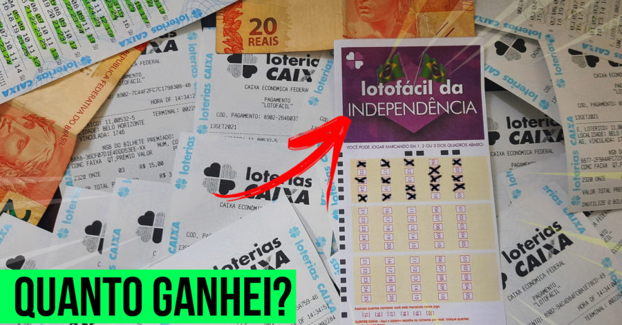GANHEI! ACERTEI 11,12 NÚMEROS NA LOTOFÁCIL DA INDEPENDÊNCIA, BOLÃO, VEJA QUANTO GANHEI