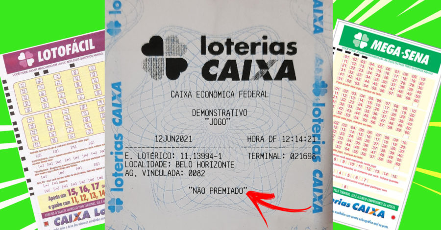 LOTERIAS CAIXA: BILHETE NÃO PREMIADO ( NÃO SEI CORRIGIR )