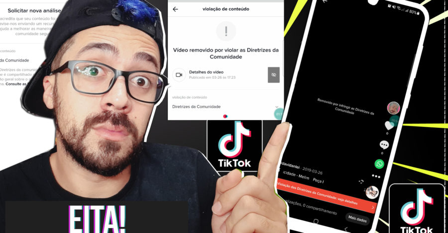 TIKTOK : VÍDEO REMOVIDO POR VIOLAR AS DIRETRIZES DA COMUNIDADE