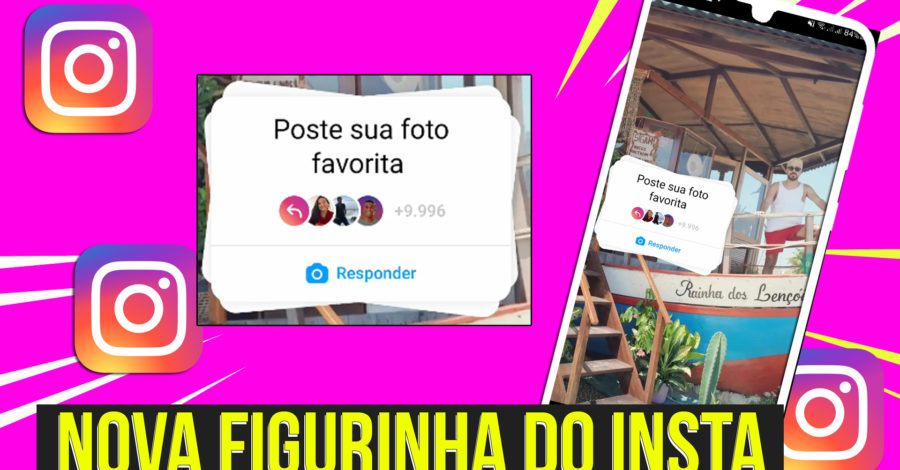 NOVA FIGURINHA DO INSTAGRAM POSTE SUA FOTO FAVORITA ( ADESIVO | STICKER ) COMO USAR