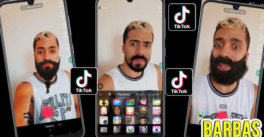 TOP EFEITOS | FILTROS DE BARBA, BIGODE TIKTOK BIGODINHO