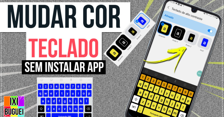 Maneira simples de mudar a cor do teclado em telefones Samsung