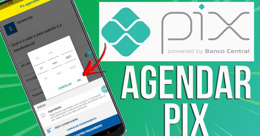 Como AGENDAR um pagamento PIX pra uma DATA que NÃO SEJA HOJE