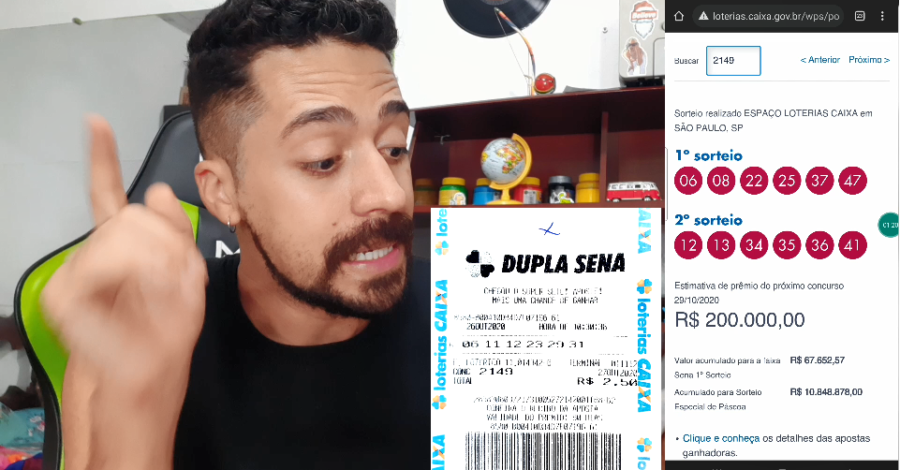 AO CONFERIR APOSTA DA DUPLA SENA EU MARCO E CONTO TODOS OS NÚMEROS DOS DOIS SORTEIOS DE UMA VEZ?