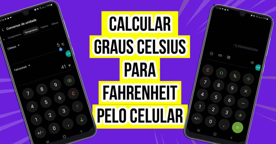 COMO CALCULAR DE GRAUS CELSIUS PARA FAHRENHEIT E VICE VERSA PELA CALCULADORA DO CELULAR