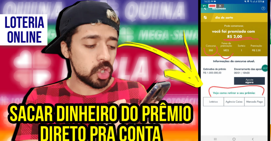 COMO SACAR DINHEIRO DO PRÊMIO QUE GANHOU NA LOTERIA ONLINE DA CAIXA DIRETO NA CONTA MERCADO PAGO