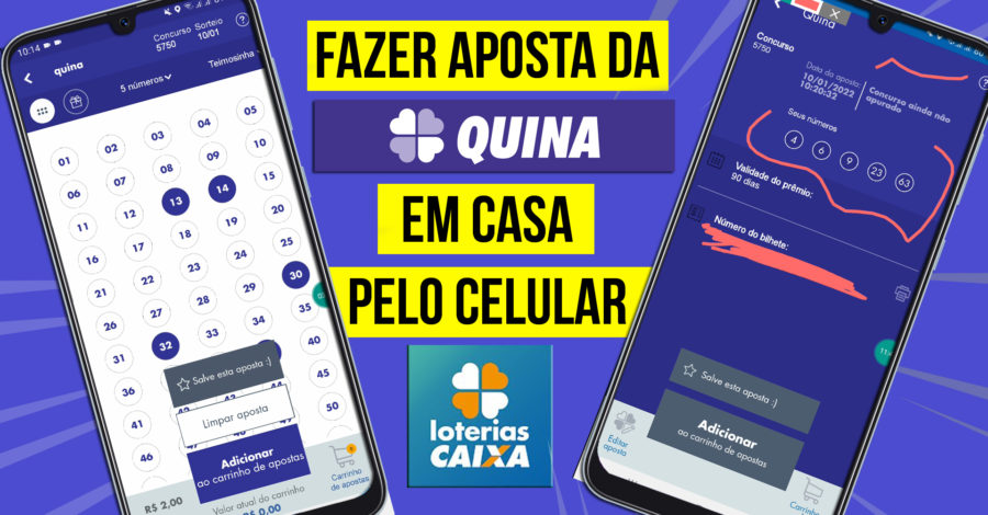 COMO FAZER APOSTA DA QUINA EM CASA PELO CELULAR ( JOGO ONLINE )