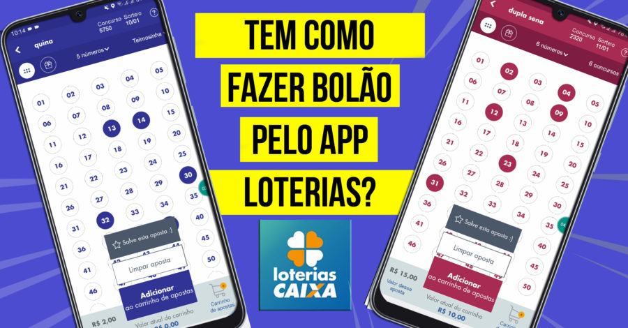 TEM COMO FAZER BOLÃO PELO APP DE LOTERIA ONLINE?