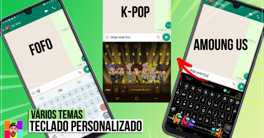 TECLADO DE ANDROID PERSONALIZADO COM EMOJI OU TEMAS ( K-POP, ENGRAÇADOS, SIMPLES E MAIS )