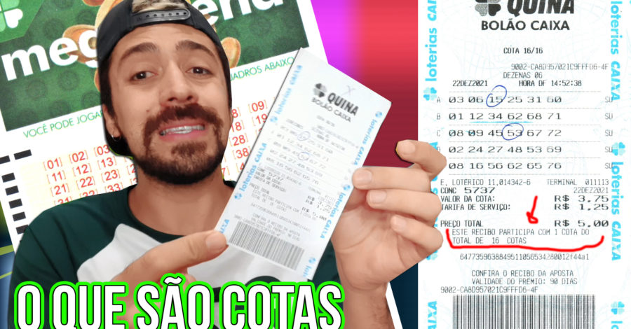 O QUE É COTA NO BILHETE BOLÃO DA LOTERIA (  RECIBO MEGA SENA, QUINA, LOTOFÁCIL, DUPLA SENA… )