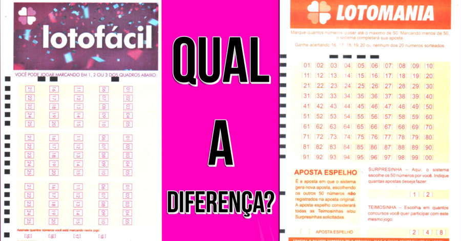 QUAL A DIFERENÇA DA LOTOFÁCIL PARA LOTOMANIA