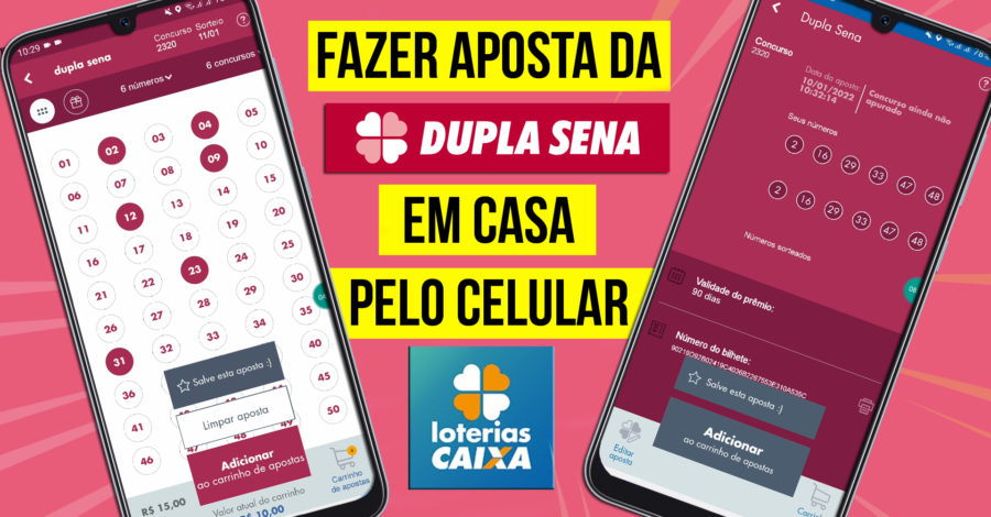 COMO FAZER APOSTA DA DUPLA SENA EM CASA PELO CELULAR ( JOGO ONLINE )