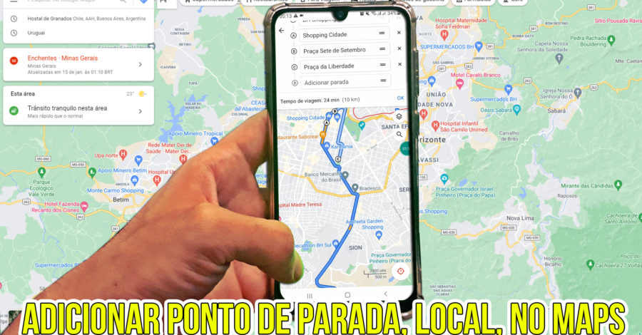 COMO ADICIONAR LOCAL, PARADAS NO GOOGLE MAPS