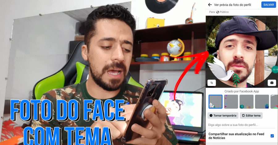 ADICIONAR TEMA NA FOTO DE PERFIL DO FACEBOOK ( Tipo Moldura )