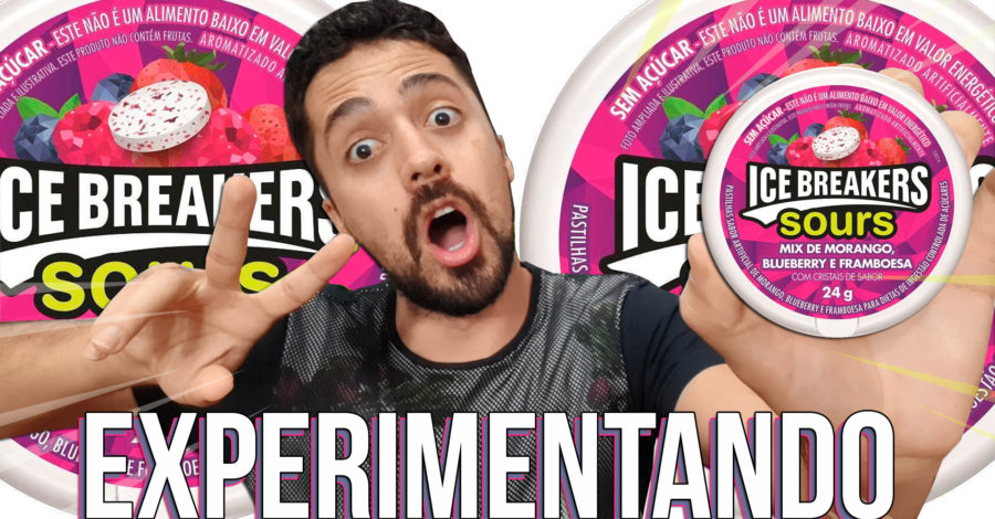 EXPERIMENTANDO AS BALAS ICE BREAKERS SOURS ( Mix de morango, blueberry e framboesa )
