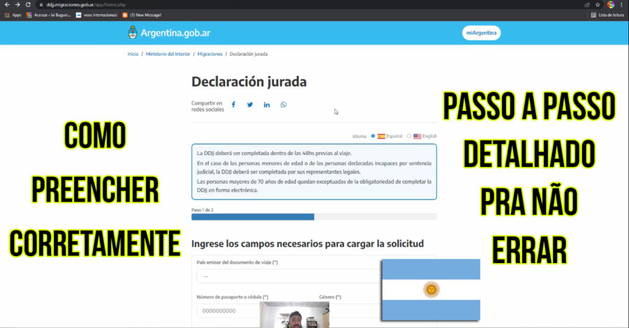 DDJJ : COMO PREENCHER DECLARAÇÃO JURADA DA ARGENTINA ( Passo a Passo Detalhado ) Declaración