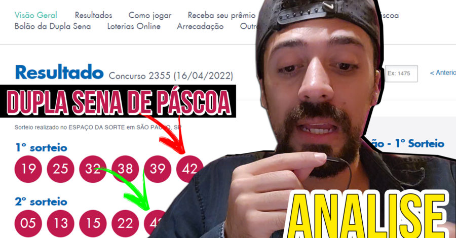 ANALISANDO O SORTEIO DA DUPLA SENA DE PÁSCOA 2022 | Concurso 2355