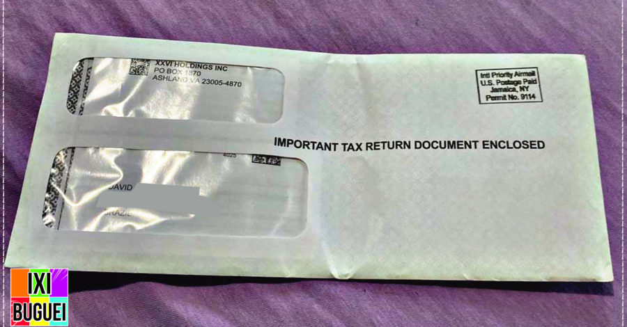 ✉️ Recebi uma carta em Casa escrito: IMPORTANT TAX RETURN DOCUMENT ENCLOSED