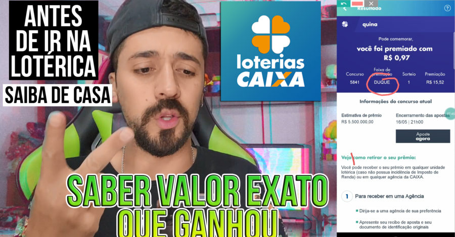 COMO SABER O VALOR EXATO QUE GANHOU NA LOTERIA ANTES DE IR NA LOTÉRICA ( BOLÃO OU JOGO NORMAL )