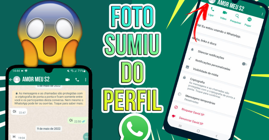 Porque a Foto da Pessoa SUMIU no Whatsapp, ela me bloqueou ou me excluiu ? Foto não aparece