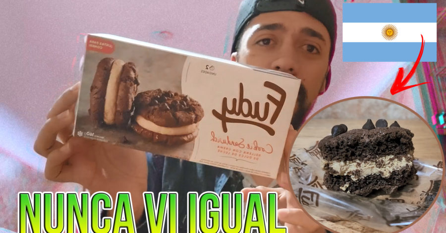 PROVEI UM COOKIE SUPER DIFERENTE E GIGANTE ( SANDWICH ) NA ARGENTINA